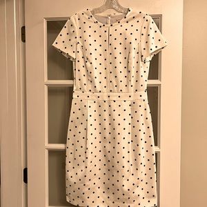 Brooks brothers red fleece polka dot dress